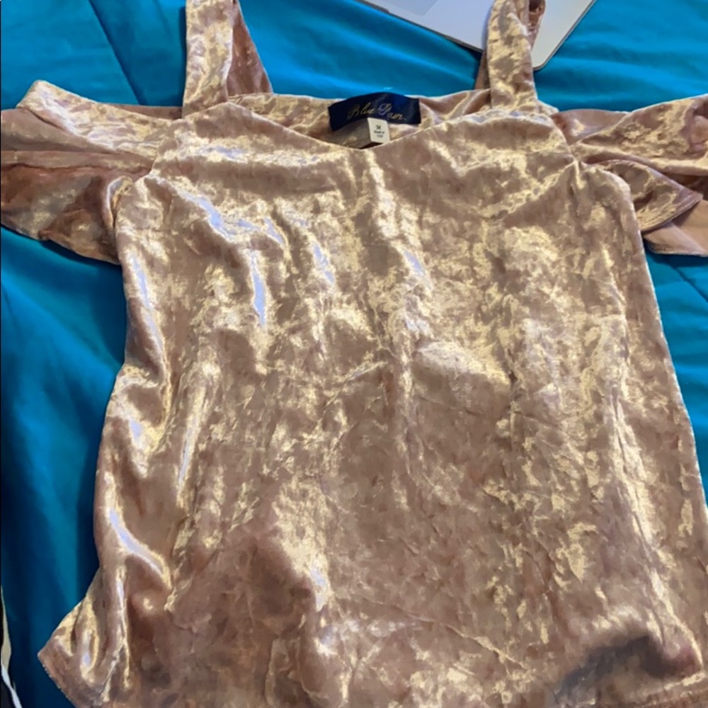 Francescas velvet off the shoulder top